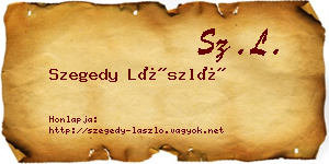Szegedy László névjegykártya