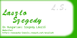 laszlo szegedy business card